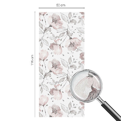 Nepriehľadná fólia na okno Ružové listy