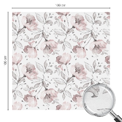 Nepriehľadná fólia na okno Ružové listy