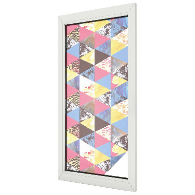 Ochranná fólia na sklo vitráž Farebné trojuholníky