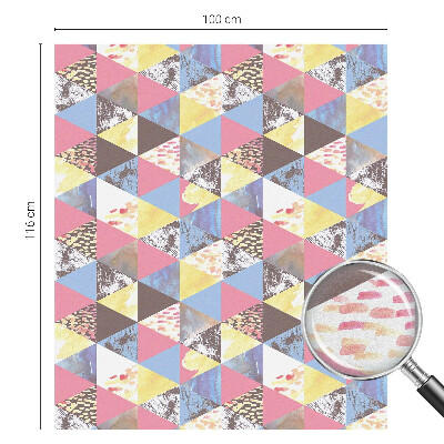 Ochranná fólia na sklo vitráž Farebné trojuholníky