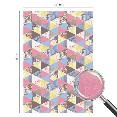 Ochranná fólia na sklo vitráž Farebné trojuholníky