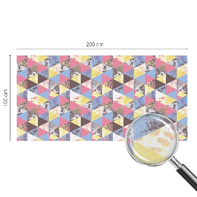 Ochranná fólia na sklo vitráž Farebné trojuholníky