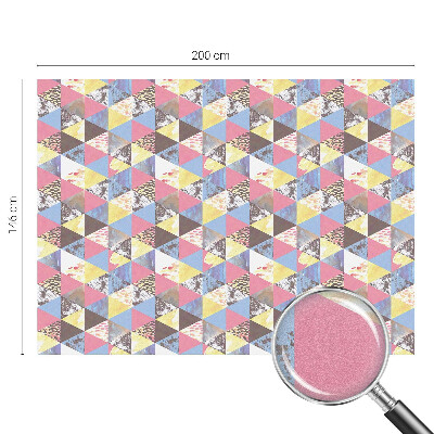 Ochranná fólia na sklo vitráž Farebné trojuholníky