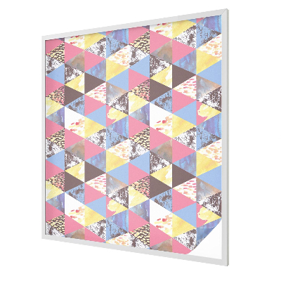 Ochranná fólia na sklo vitráž Farebné trojuholníky