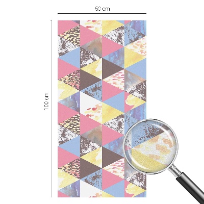 Ochranná fólia na sklo vitráž Farebné trojuholníky