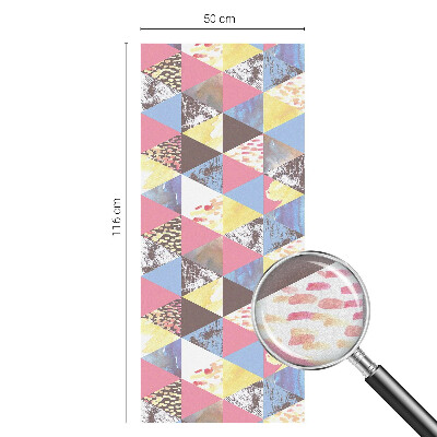 Ochranná fólia na sklo vitráž Farebné trojuholníky