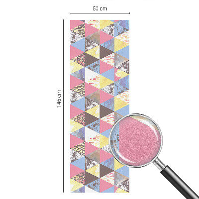 Ochranná fólia na sklo vitráž Farebné trojuholníky