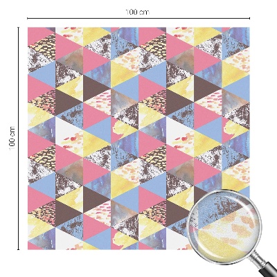 Ochranná fólia na sklo vitráž Farebné trojuholníky