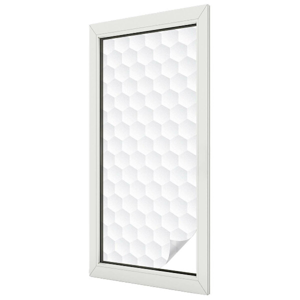 Matná fólia na okno vitráž Biela mozaika