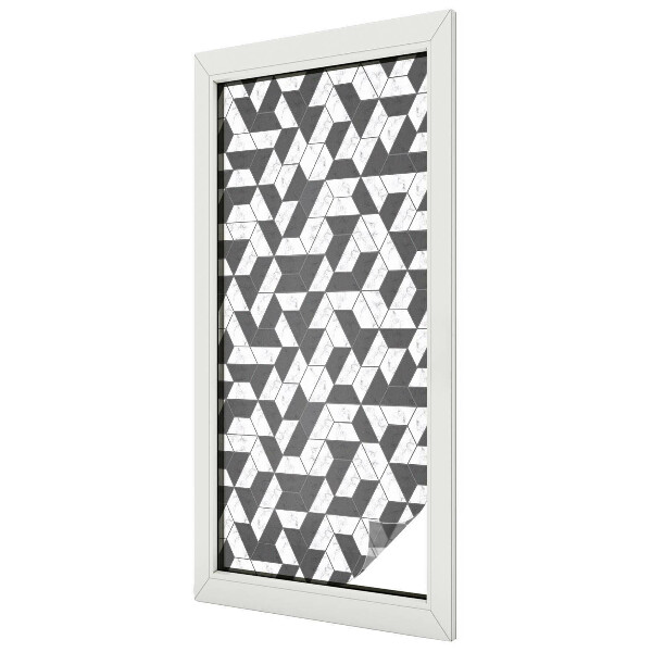 Matná fólia na okno vitráž Geometrické ilúzie