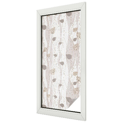 Ochranná fólia na sklo vitráž Elegantné listy