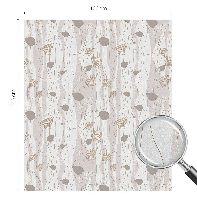 Ochranná fólia na sklo vitráž Elegantné listy