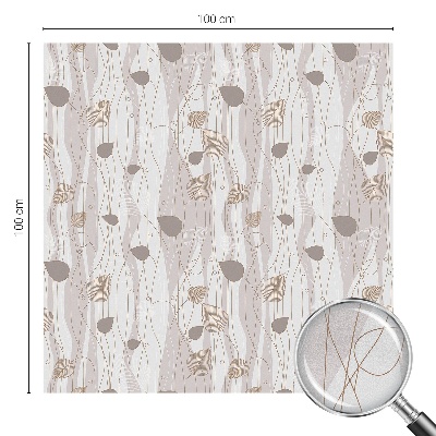 Ochranná fólia na sklo vitráž Elegantné listy