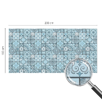 Nepriehľadná fólia na okno Modré dlaždice