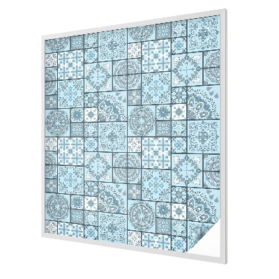 Nepriehľadná fólia na okno Modré dlaždice