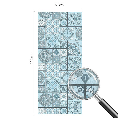 Nepriehľadná fólia na okno Modré dlaždice