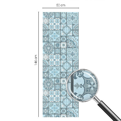 Nepriehľadná fólia na okno Modré dlaždice