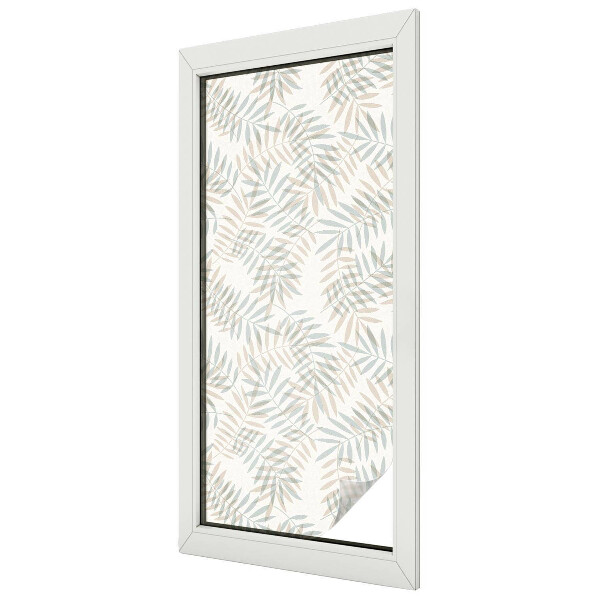 Samolepiaca fólia na sklo vitrážová Listová elegancia