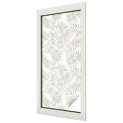 Samolepiaca fólia na sklo vitrážová Listová elegancia