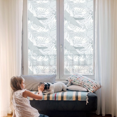 Matná fólia na okno vitráž Jemné listy