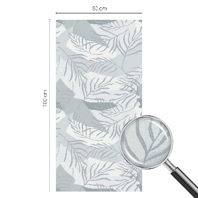 Matná fólia na okno vitráž Jemné listy