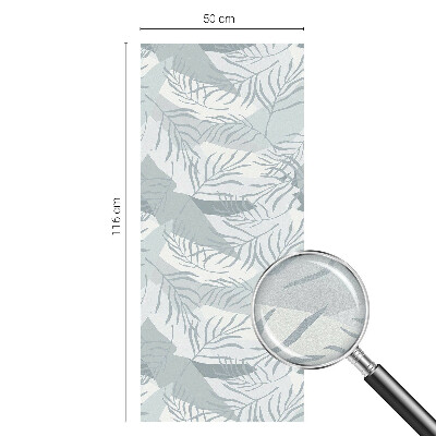 Matná fólia na okno vitráž Jemné listy