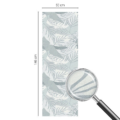 Matná fólia na okno vitráž Jemné listy