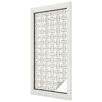 Samolepiaca fólia na sklo vitrážová Symetrický vrkoč