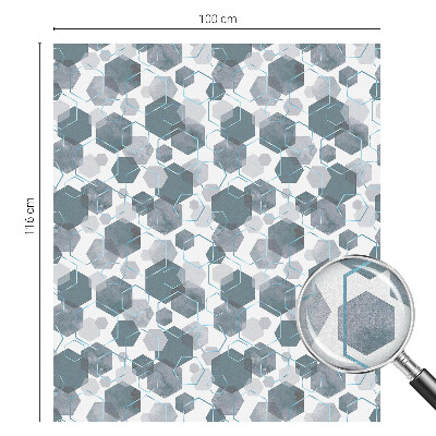 Nepriehľadná fólia na okno Geometrické šesťuholníky
