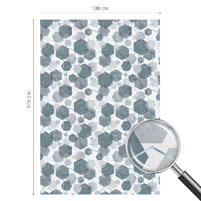 Nepriehľadná fólia na okno Geometrické šesťuholníky