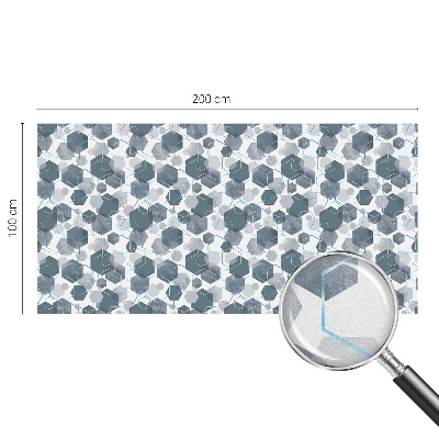 Nepriehľadná fólia na okno Geometrické šesťuholníky