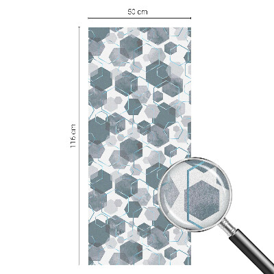 Nepriehľadná fólia na okno Geometrické šesťuholníky