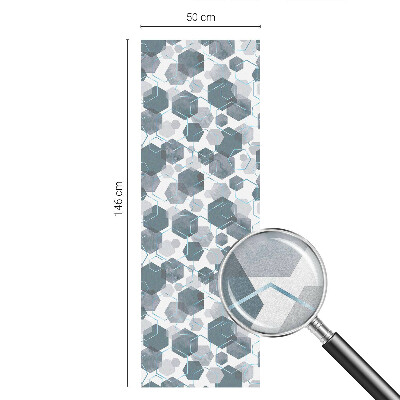Nepriehľadná fólia na okno Geometrické šesťuholníky