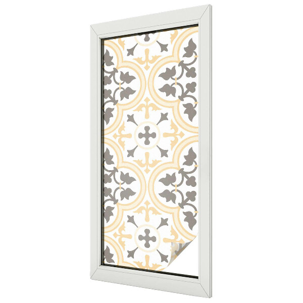 Matná fólia na okno vitráž Rastlinné vzory