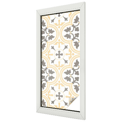 Matná fólia na okno vitráž Rastlinné vzory