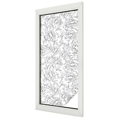 Samolepiaca fólia na sklo vitrážová Kvetinový motív