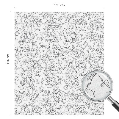 Samolepiaca fólia na sklo vitrážová Kvetinový motív