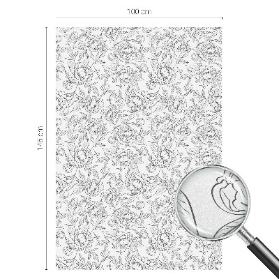 Samolepiaca fólia na sklo vitrážová Kvetinový motív