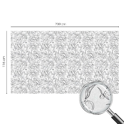 Samolepiaca fólia na sklo vitrážová Kvetinový motív