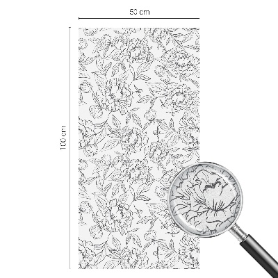 Samolepiaca fólia na sklo vitrážová Kvetinový motív