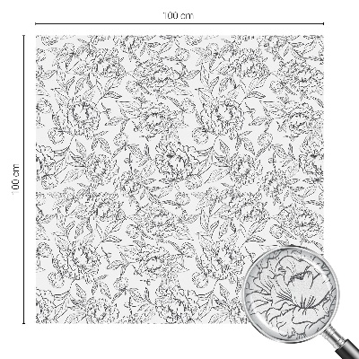 Samolepiaca fólia na sklo vitrážová Kvetinový motív