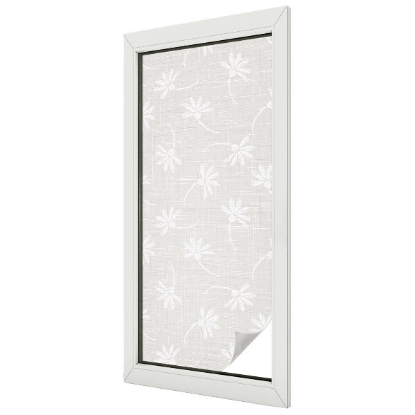 Ochranná fólia na sklo vitráž Kvetinové vzory