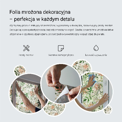 Samolepiaca fólia na sklo vitrážová Rozptýlené prvky