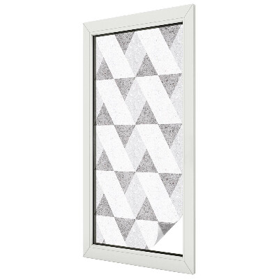 Ochranná fólia na sklo vitráž Sivé trojuholníky