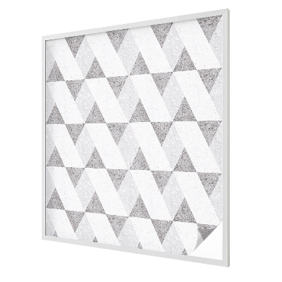 Ochranná fólia na sklo vitráž Sivé trojuholníky