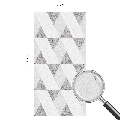 Ochranná fólia na sklo vitráž Sivé trojuholníky