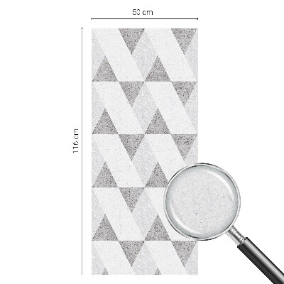 Ochranná fólia na sklo vitráž Sivé trojuholníky