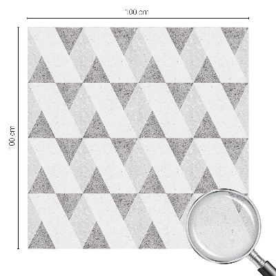 Ochranná fólia na sklo vitráž Sivé trojuholníky