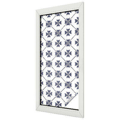 Matná fólia na okno vitráž Rastlinný motív