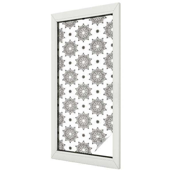 Matná fólia na okno vitráž Klasické rozety